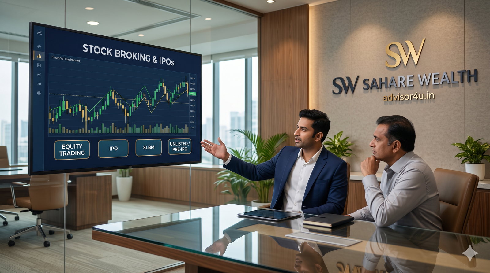 stock broking ipo slbm unlisted shares sahare wealth scaled